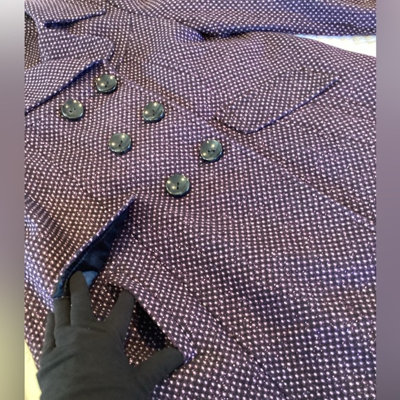 Miss Sixty Double Breasted Tweed Wool Blend Pea Coat L - Picture 9 of 16